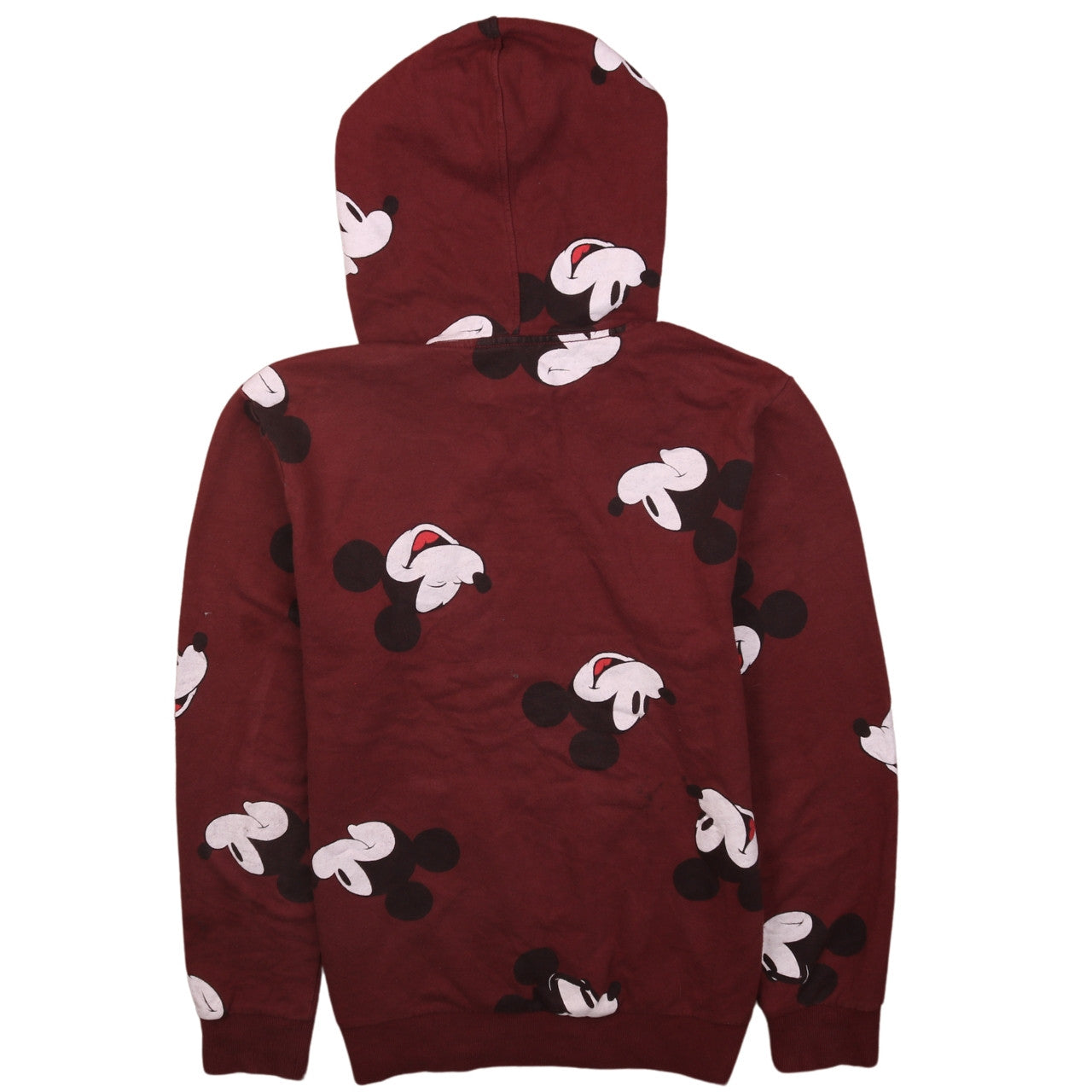 Disney Mickey Mouse Red Pullover Hoodie Men S Graphic Print