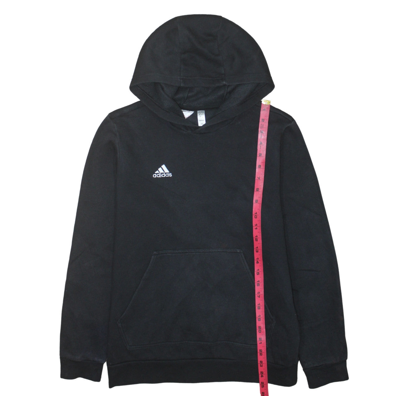 Adidas Boys Black Pullover Hoodie 13-14 Years Sports Fleece Sweatshirt
