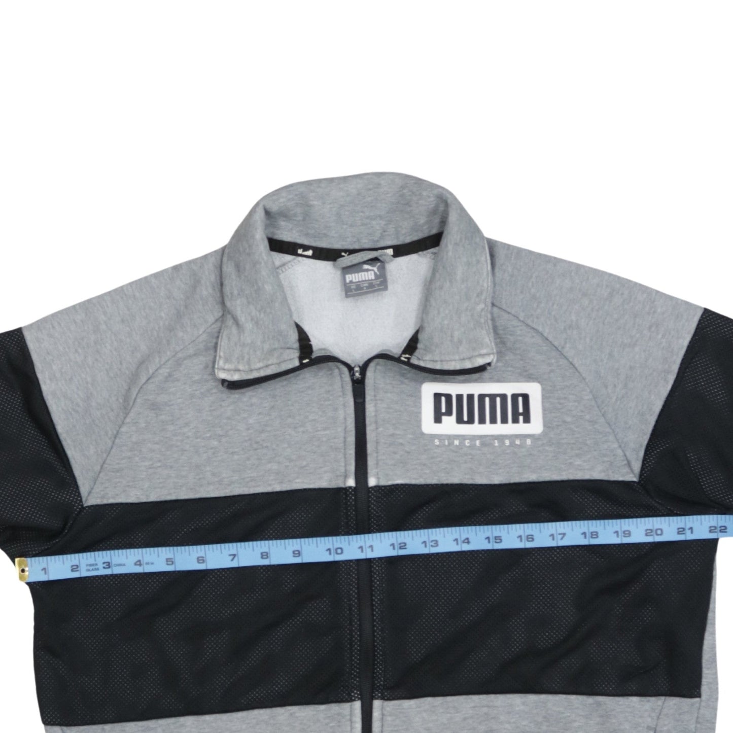 Puma Men's Grey Full Zip Sports Sweatshirt Size L