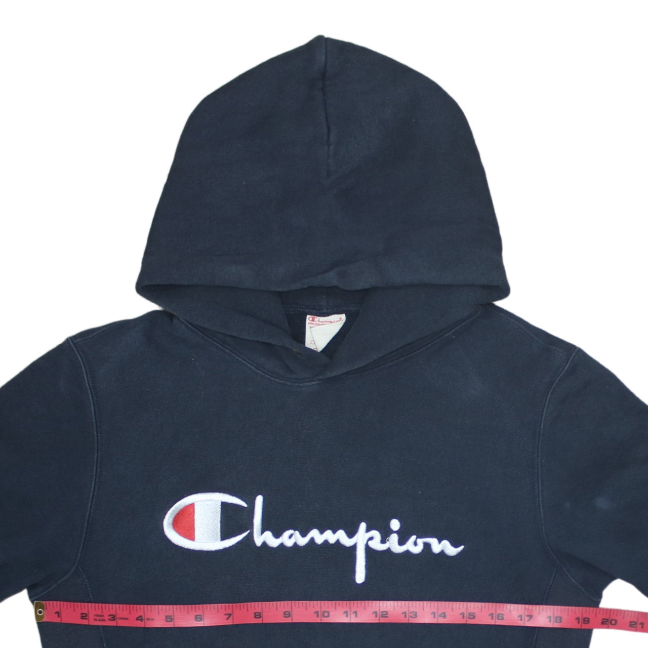 Champion Men's Black Reverse Weave Pullover Hoodie Size L Embroidered Logo