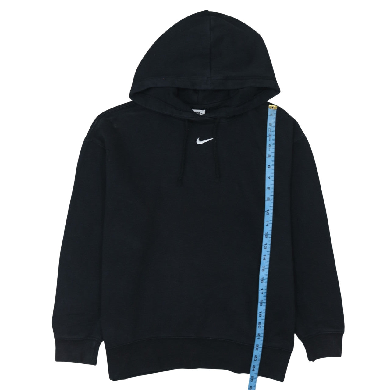 Nike Men's Black Pullover Hoodie Small Fleece Logo Sweatshirt