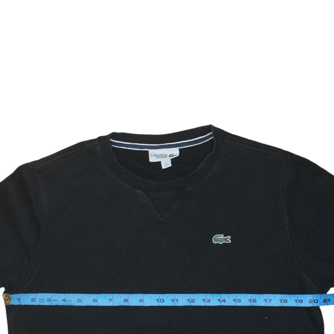 Lacoste Sport Men Black M Crew Neck Cotton Fleece Sweatshirt