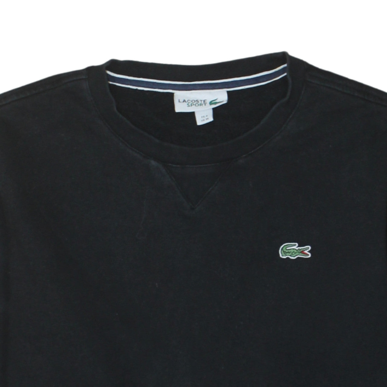 Lacoste Sport Men Black M Crew Neck Cotton Fleece Sweatshirt