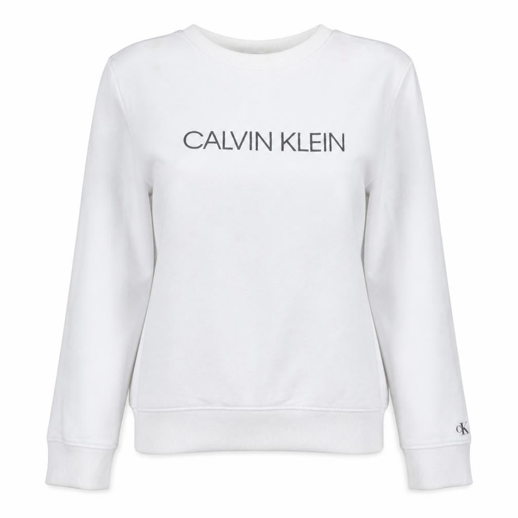Calvin Klein Jeans Women's White Logo Sweatshirt Size 14
