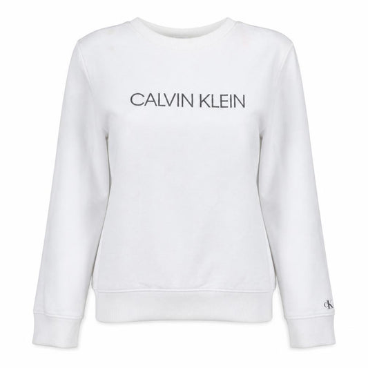 Calvin Klein Jeans Women's White Logo Sweatshirt Size 14