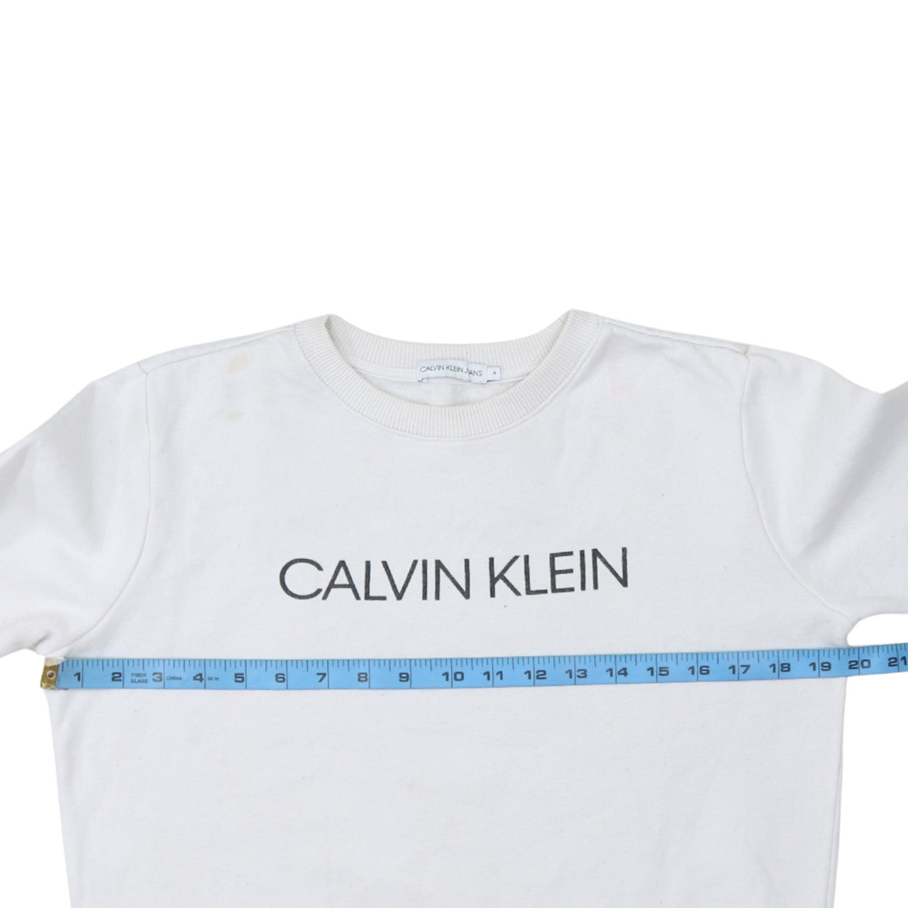 Calvin Klein Jeans Women's White Logo Sweatshirt Size 14