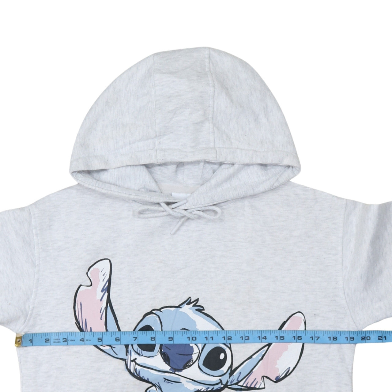 Disney Women's Grey Stitch Hoodie XS Pullover Hooded Sweatshirt