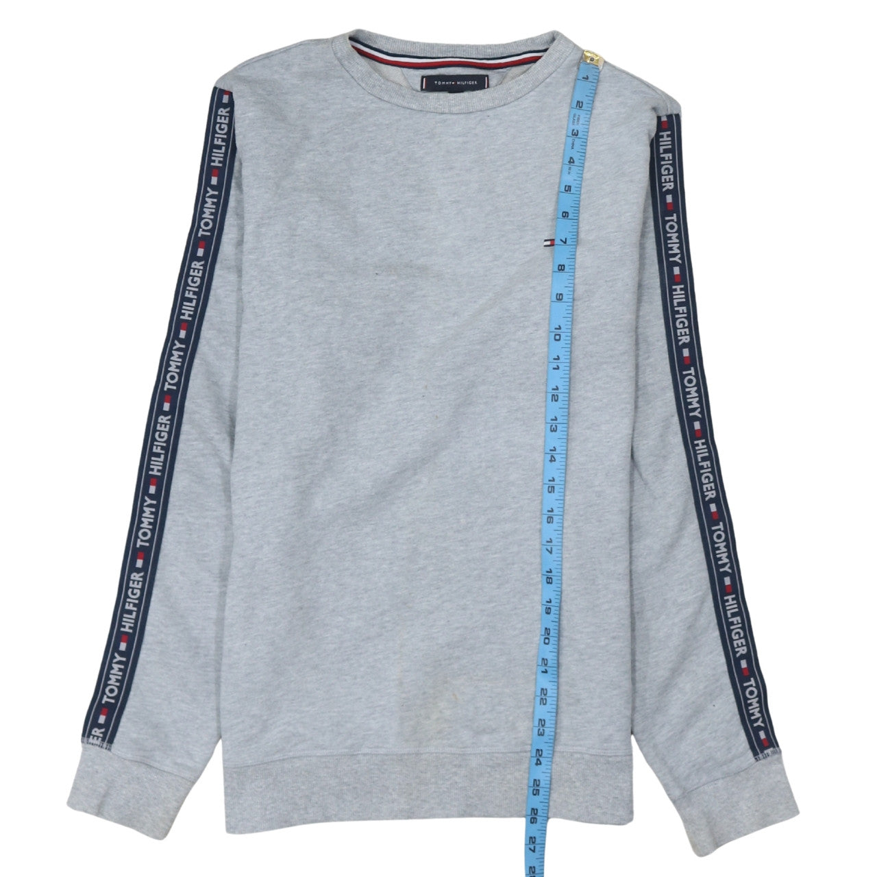 Tommy Hilfiger Men's Grey Logo Tape Sweatshirt Size M