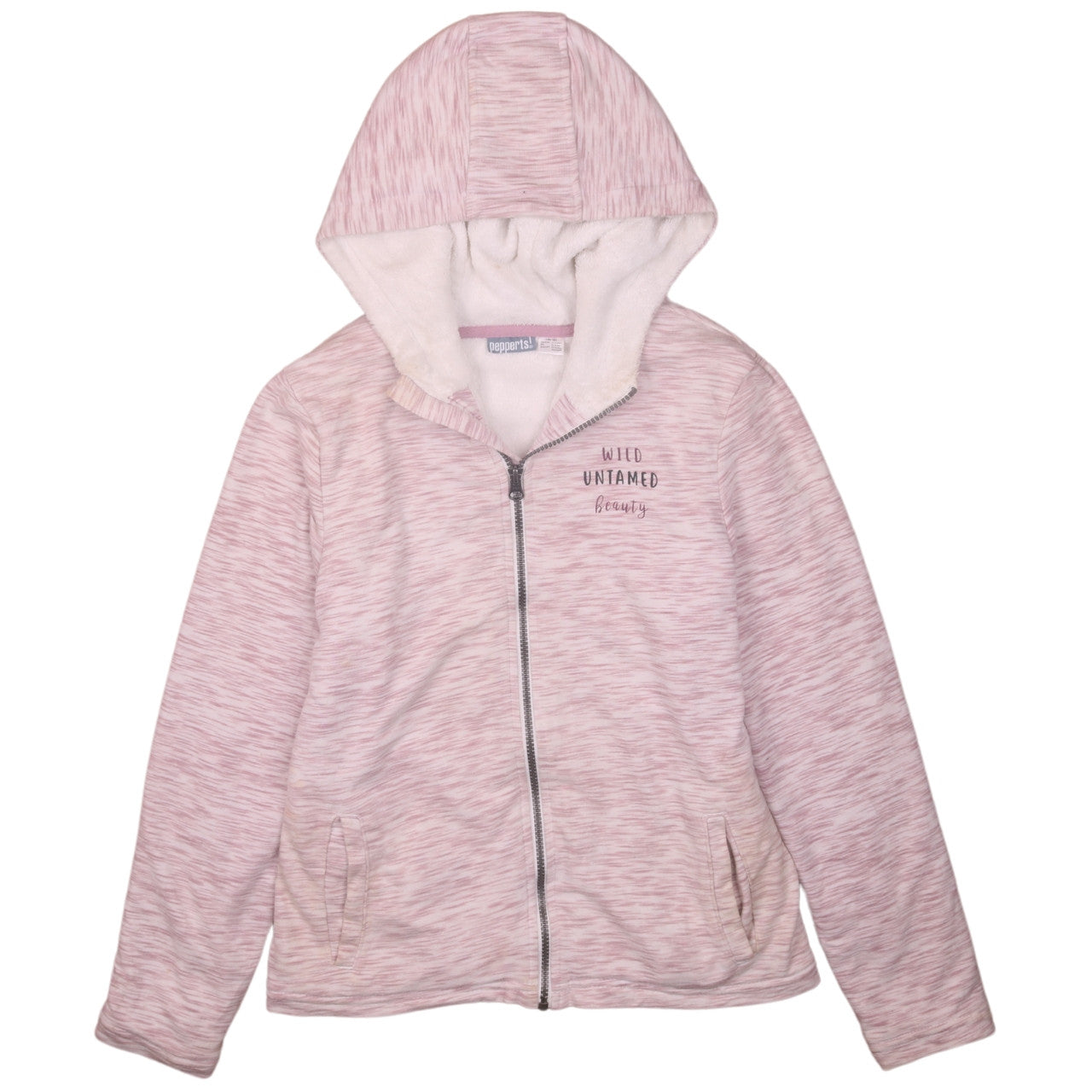 Pepperts Teens Pink Full Zip Hoodie 158/164 Lined Soft Fleece