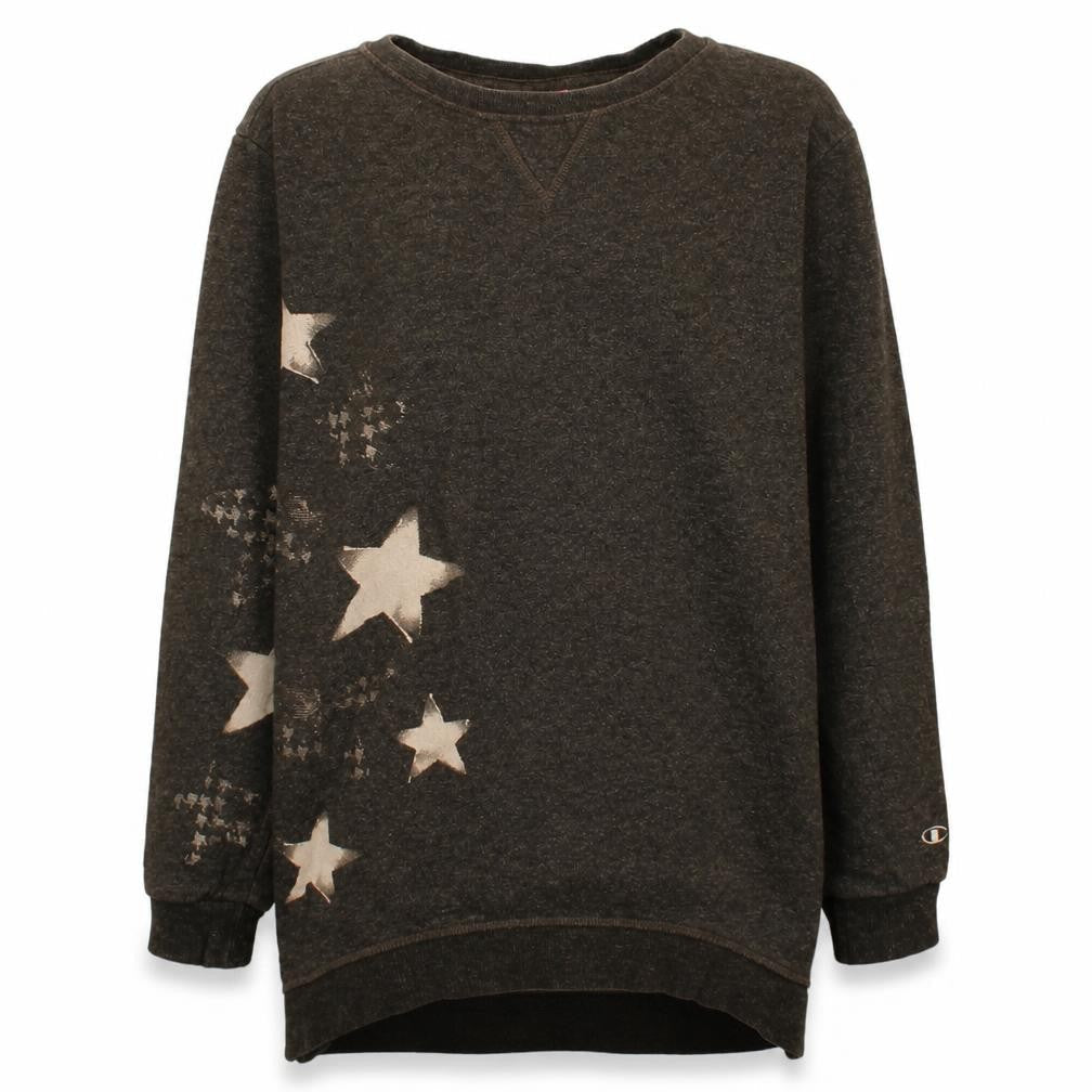 Champion Boys Brown Star Print Pullover Sweatshirt M 9-10 Years
