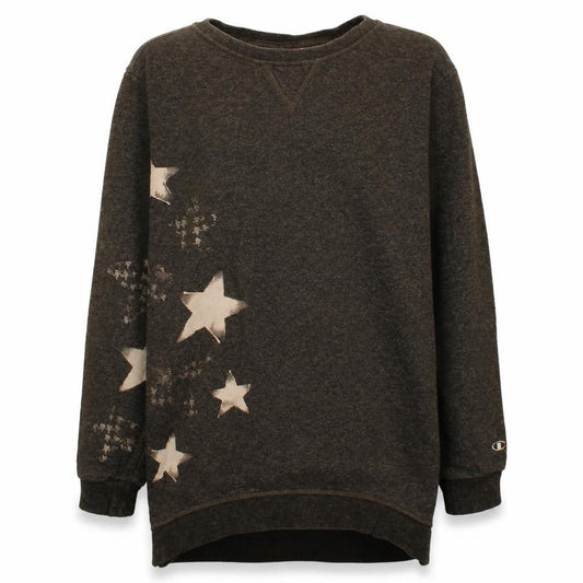 Champion Boys Brown Star Print Pullover Sweatshirt M 9-10 Years