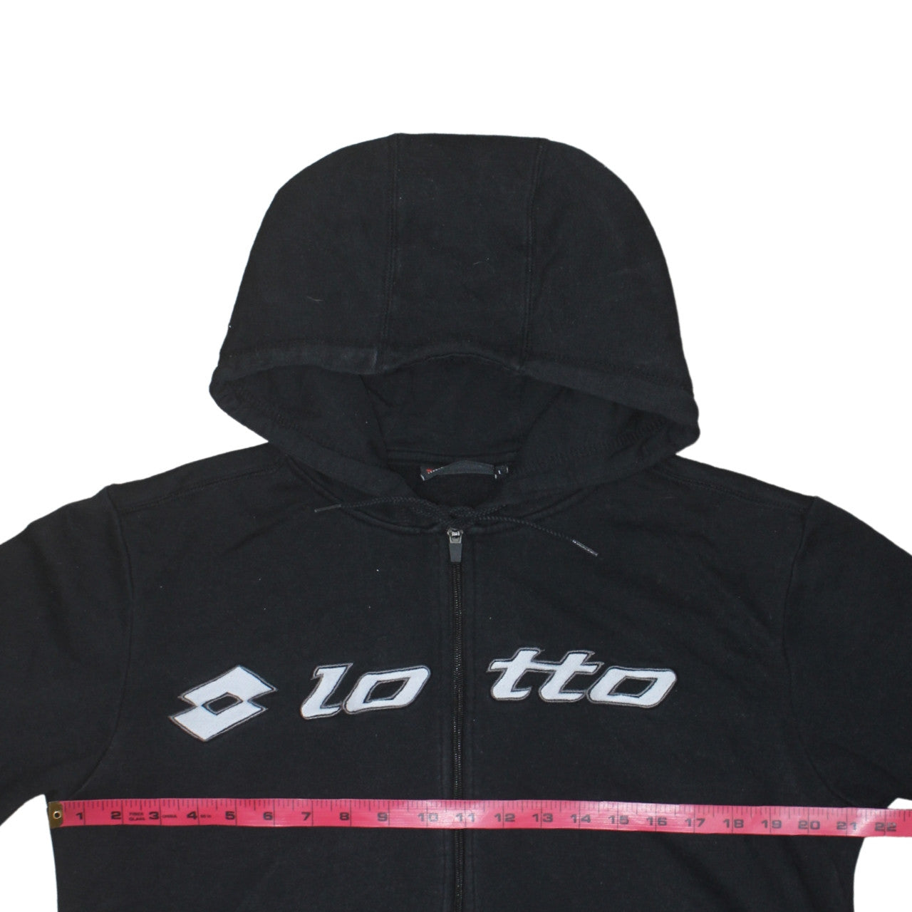 Lotto Men's Black Full Zip Hoodie Size L Sportswear Fleece