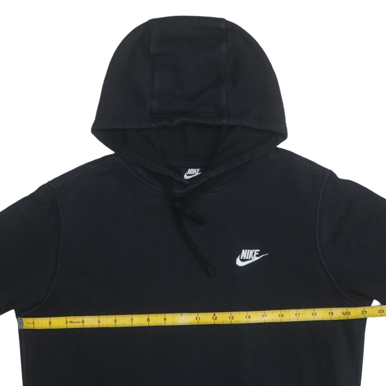 Nike Mens Black Pullover Hoodie M Logo Fleece Sweatshirt