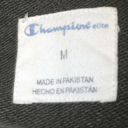 Champion Men's Black Pullover Hoodie M Embroidered Logo Fleece