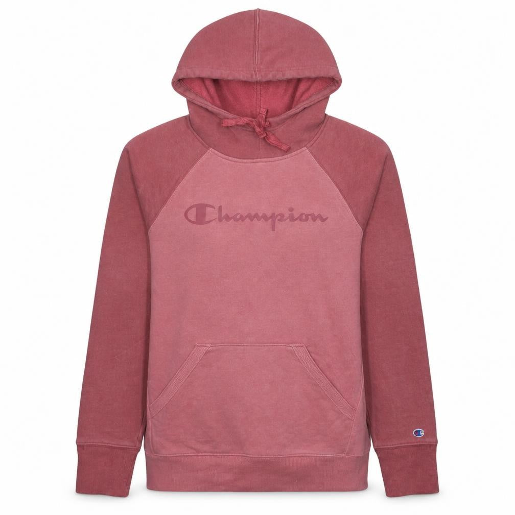 Champion Women's Pink Pullover Hoodie S Cotton Blend Logo Sweatshirt