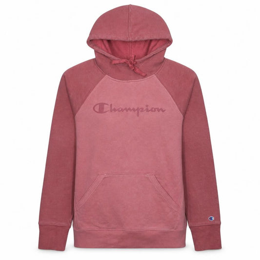 Champion Women's Pink Pullover Hoodie S Cotton Blend Logo Sweatshirt