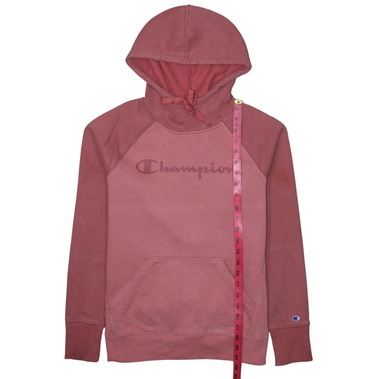 Champion Women's Pink Pullover Hoodie S Cotton Blend Logo Sweatshirt