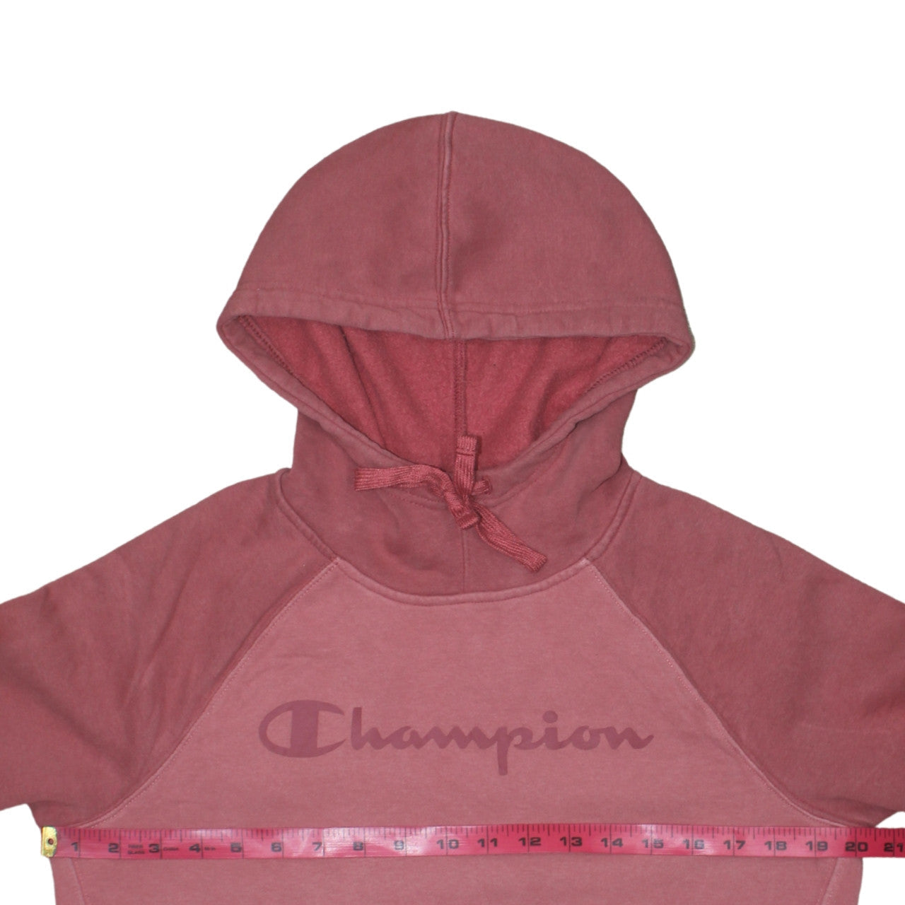 Champion Women's Pink Pullover Hoodie S Cotton Blend Logo Sweatshirt