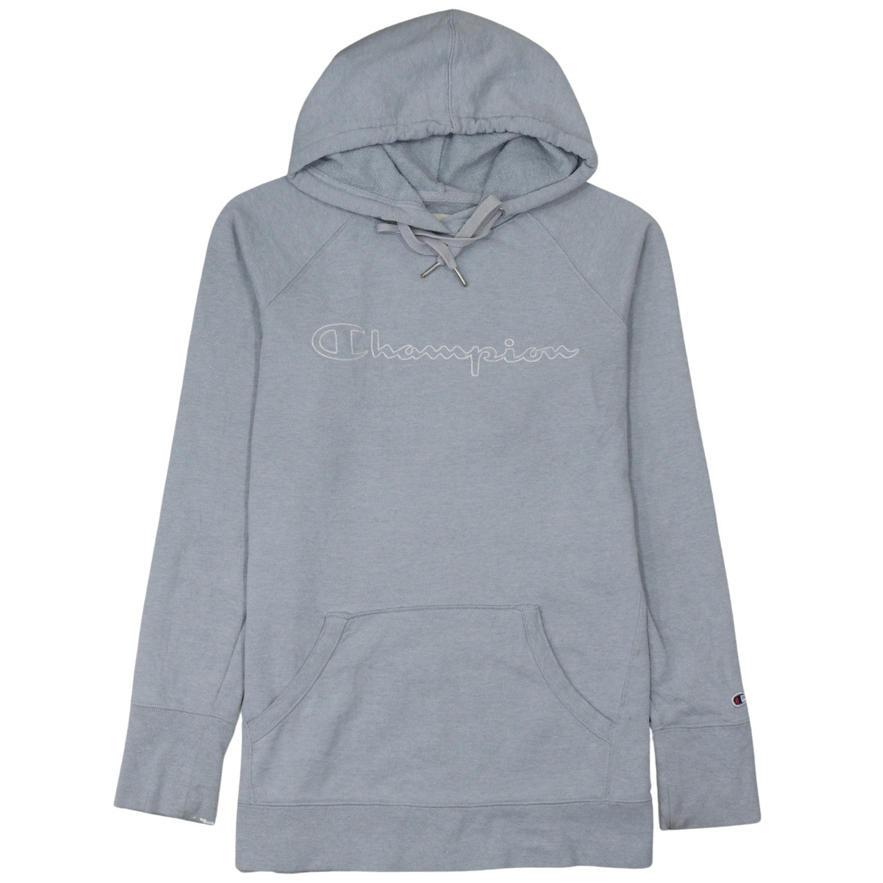 Champion Men's Grey Medium Pullover Hoodie with Embroidered Logo