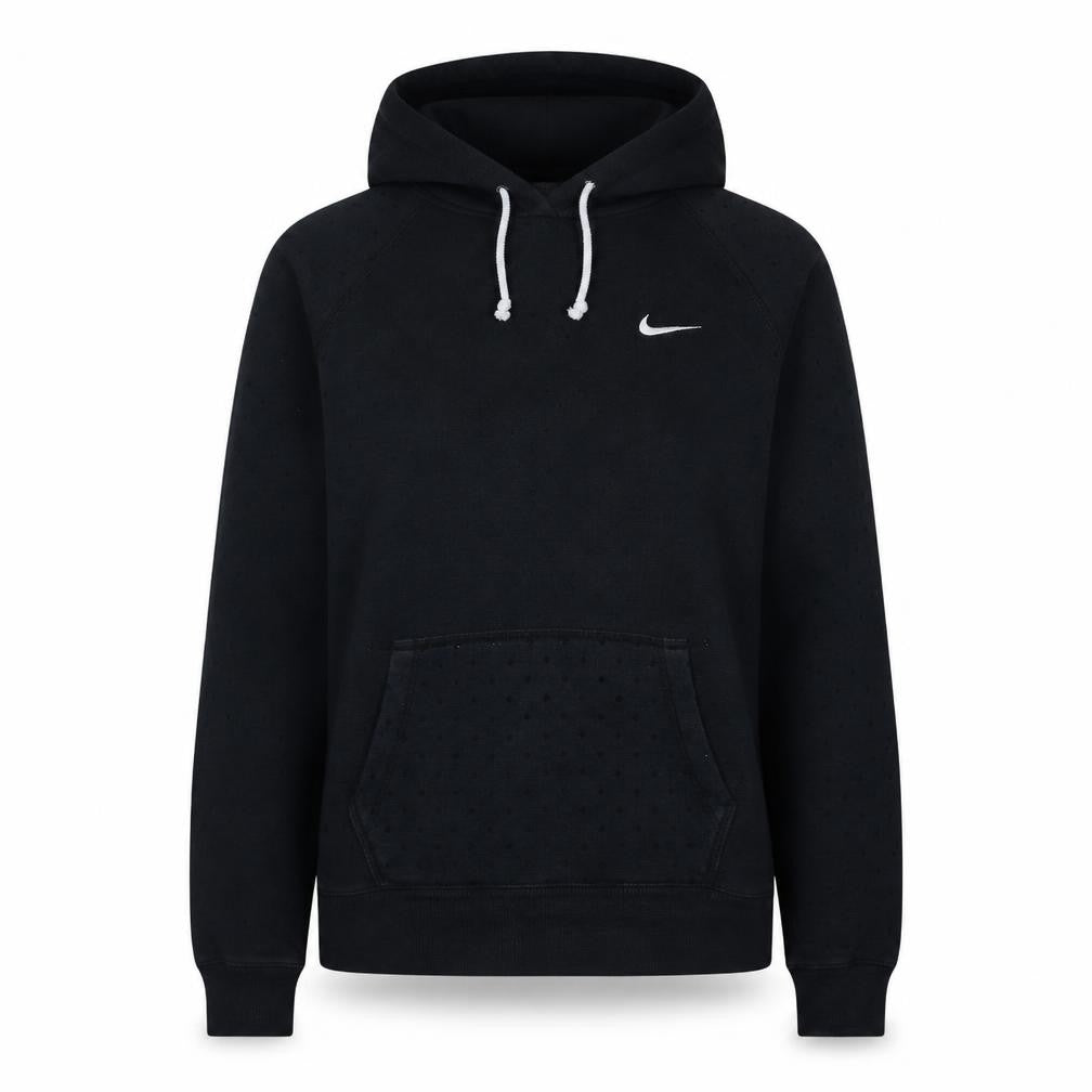 Nike Womens Black Pullover Hoodie Size M Cotton Blend Athletic Fit