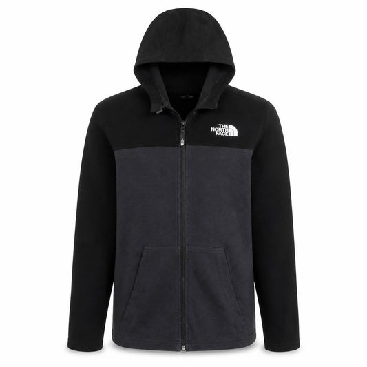 The North Face Boys Black Full Zip Hoodie Size L Cotton Blend Outdoor
