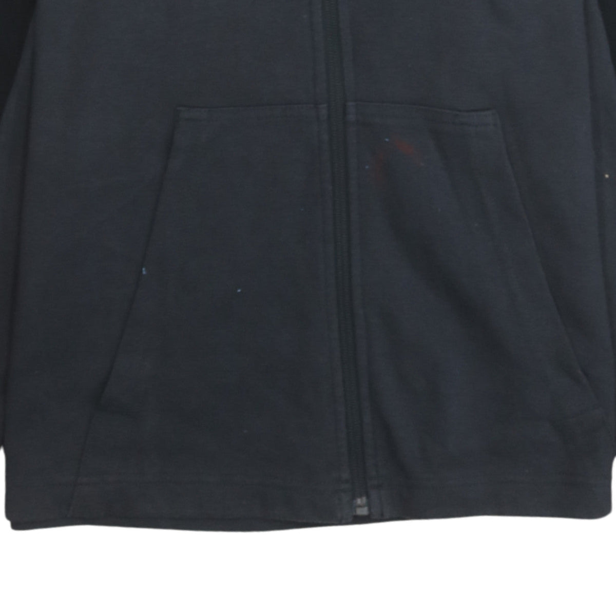 The North Face Boys Black Full Zip Hoodie Size L Cotton Blend Outdoor