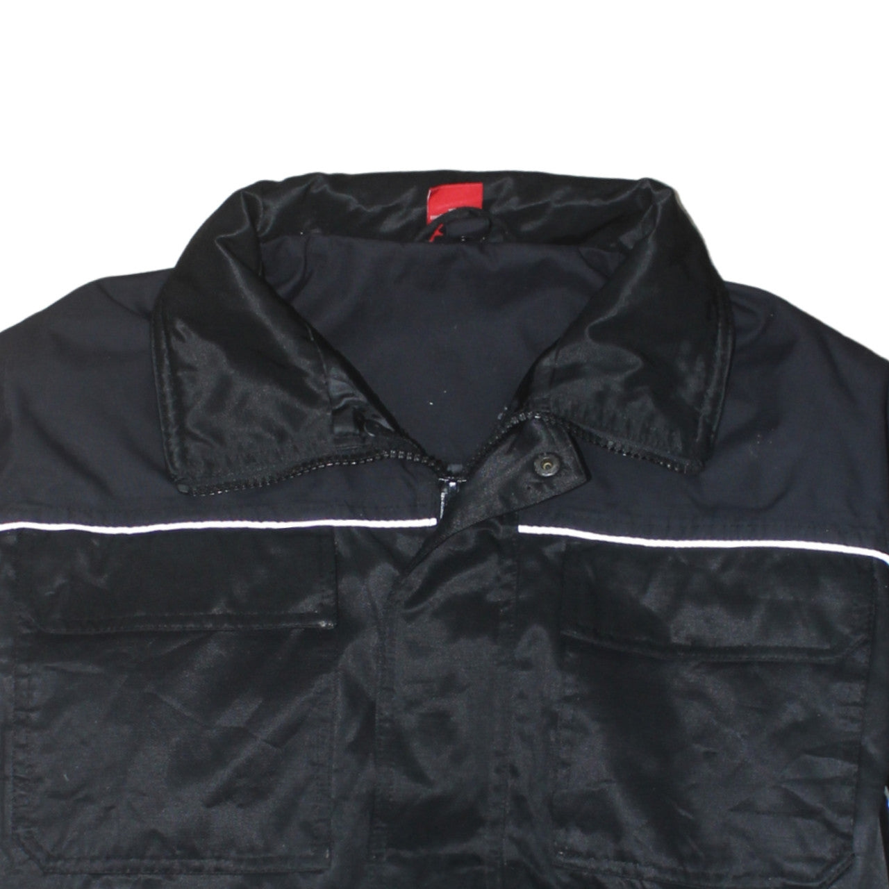 Engelbert Strauss Men's Black Bomber Workwear Jacket L Reflective Hooded