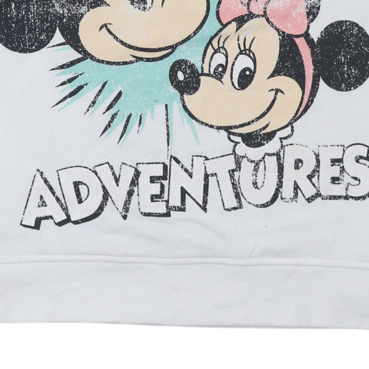 Disney Women White Mickey Mouse Adventures 2XL Pullover Sweatshirt