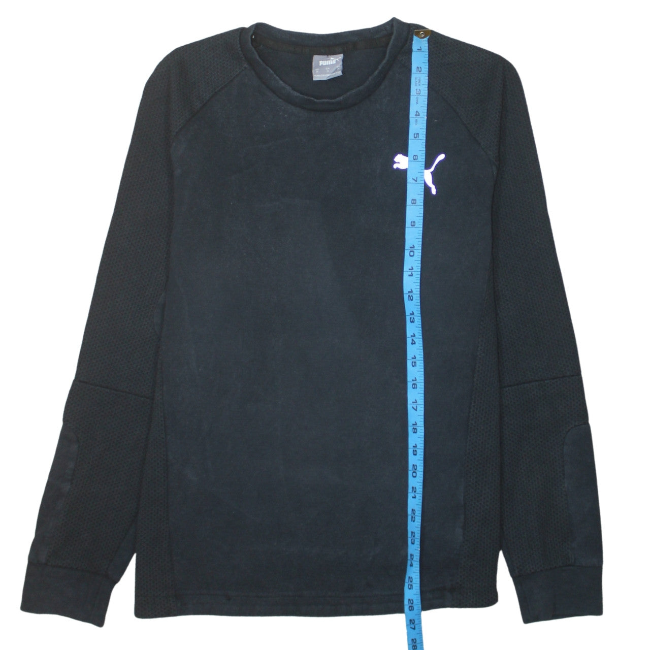 Puma Men's Black Cotton Crew Neck Long Sleeve Sports Sweatshirt M
