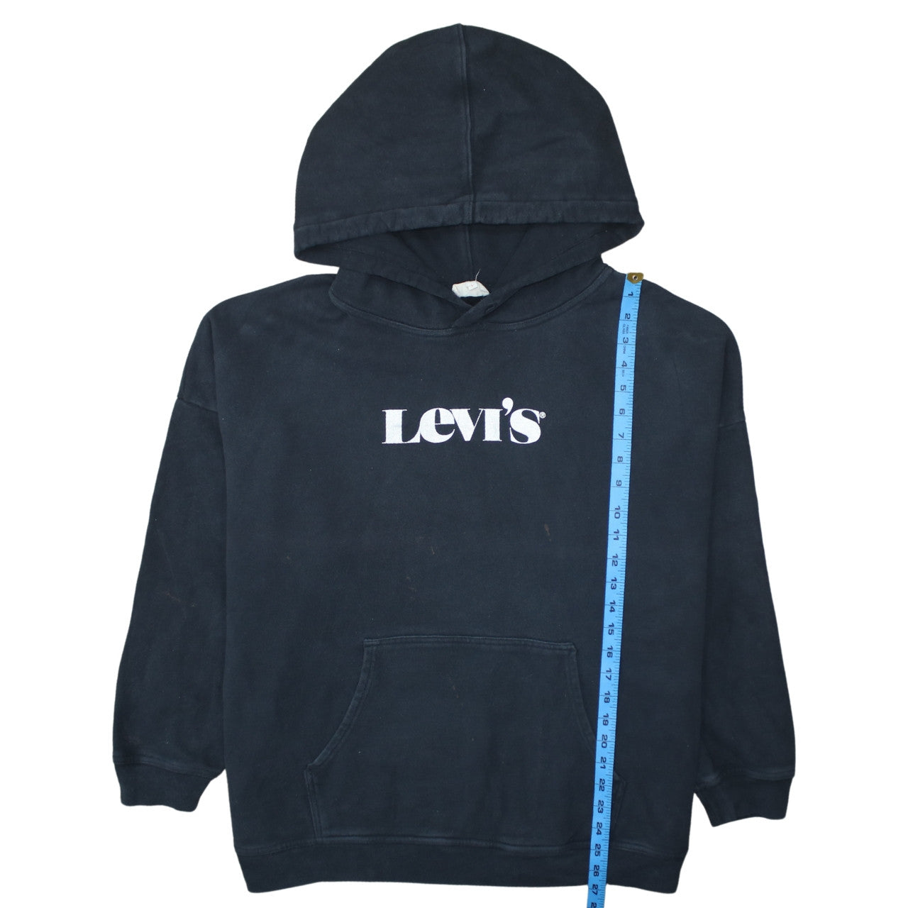Levi's Women Black L Pullover Hoodie with Logo Print