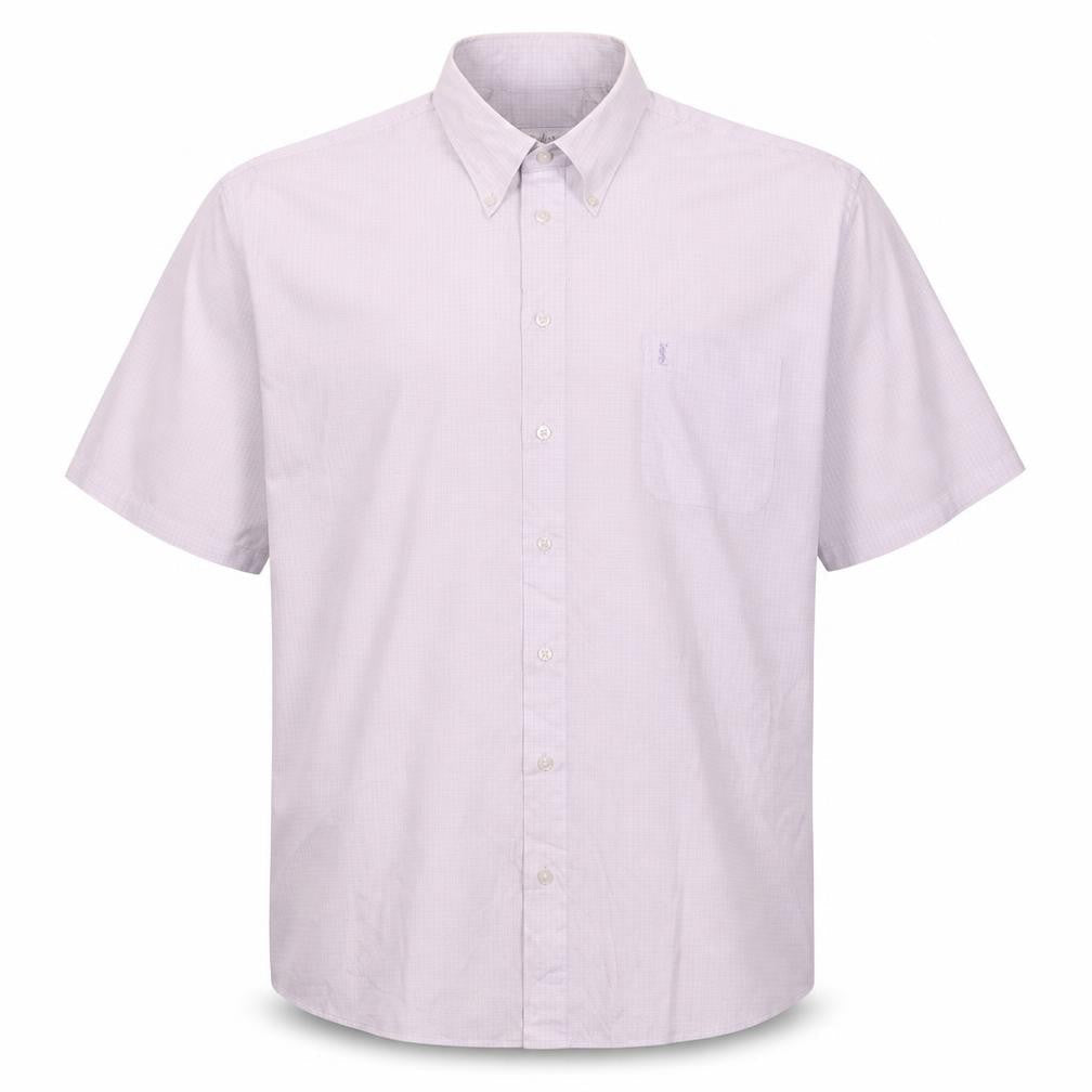 Yves Saint Laurent Men's White Short Sleeve Button-Up Shirt 2XL