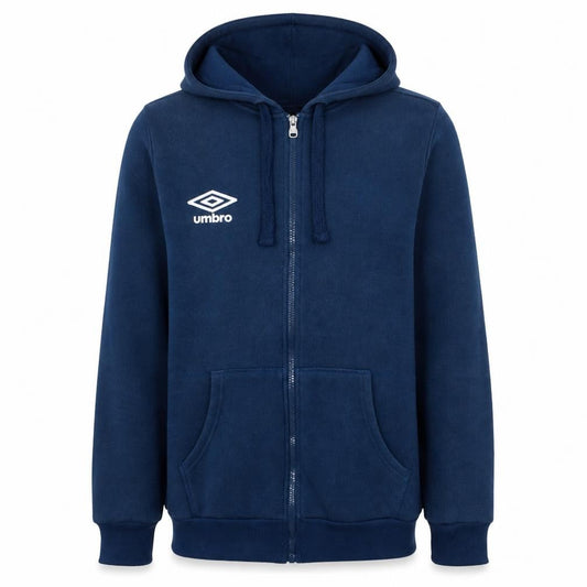 Umbro Men's Blue Full Zip Hoodie Size S Sports Fleece Sweatshirt