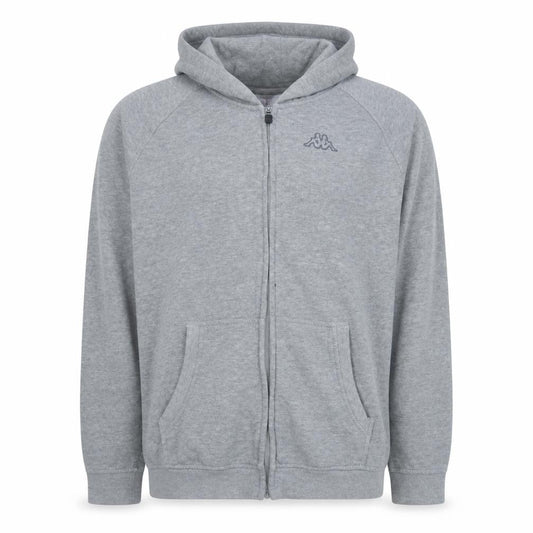 Kappa Men's Grey Full Zip Hoodie XL Regular Fit Casual Sportswear