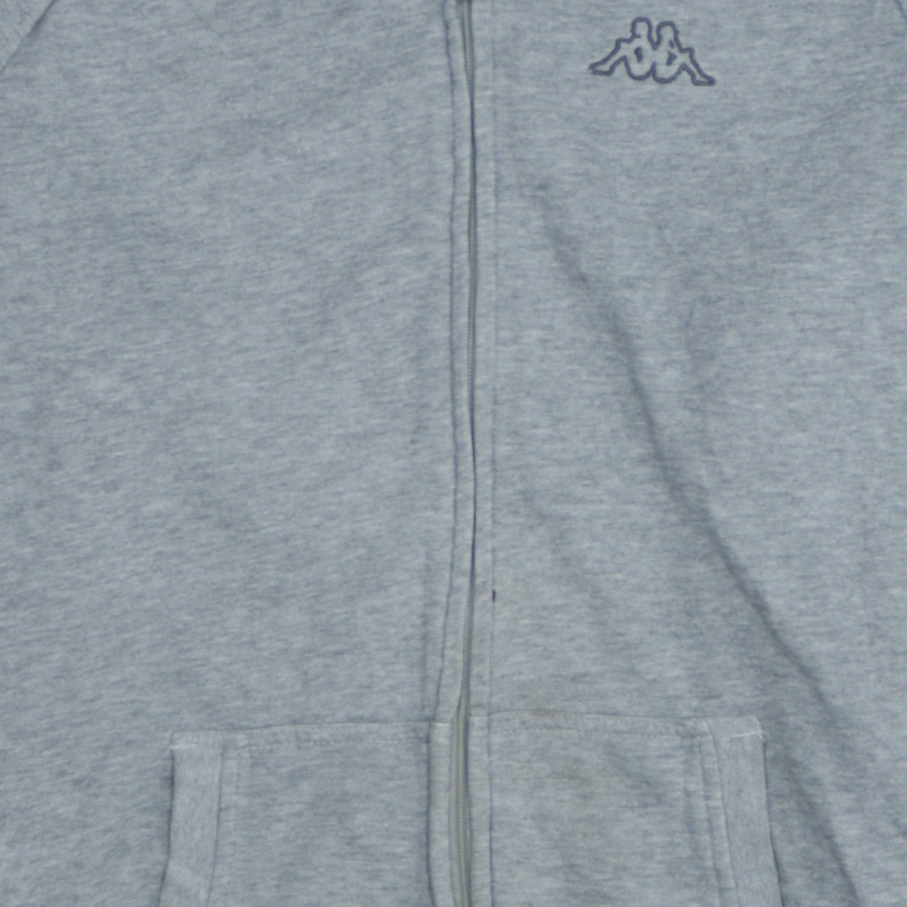Kappa Men's Grey Full Zip Hoodie XL Regular Fit Casual Sportswear