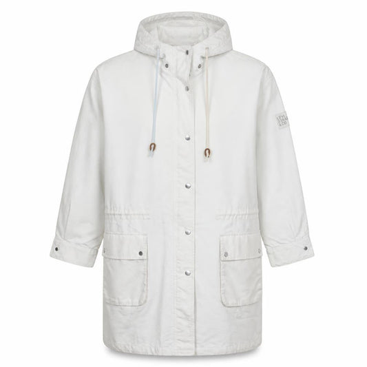 Levi Strauss & Co. Men's White Cotton Parka Coat Size S Hooded
