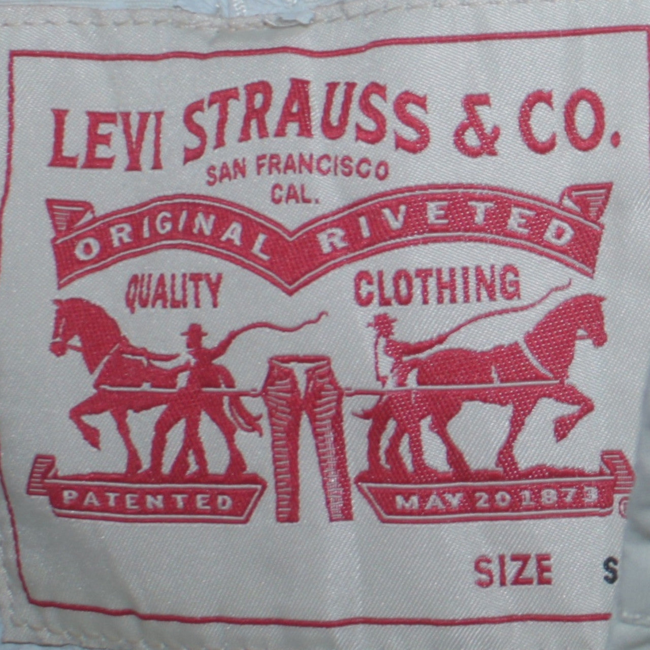 Levi Strauss & Co. Men's White Cotton Parka Coat Size S Hooded