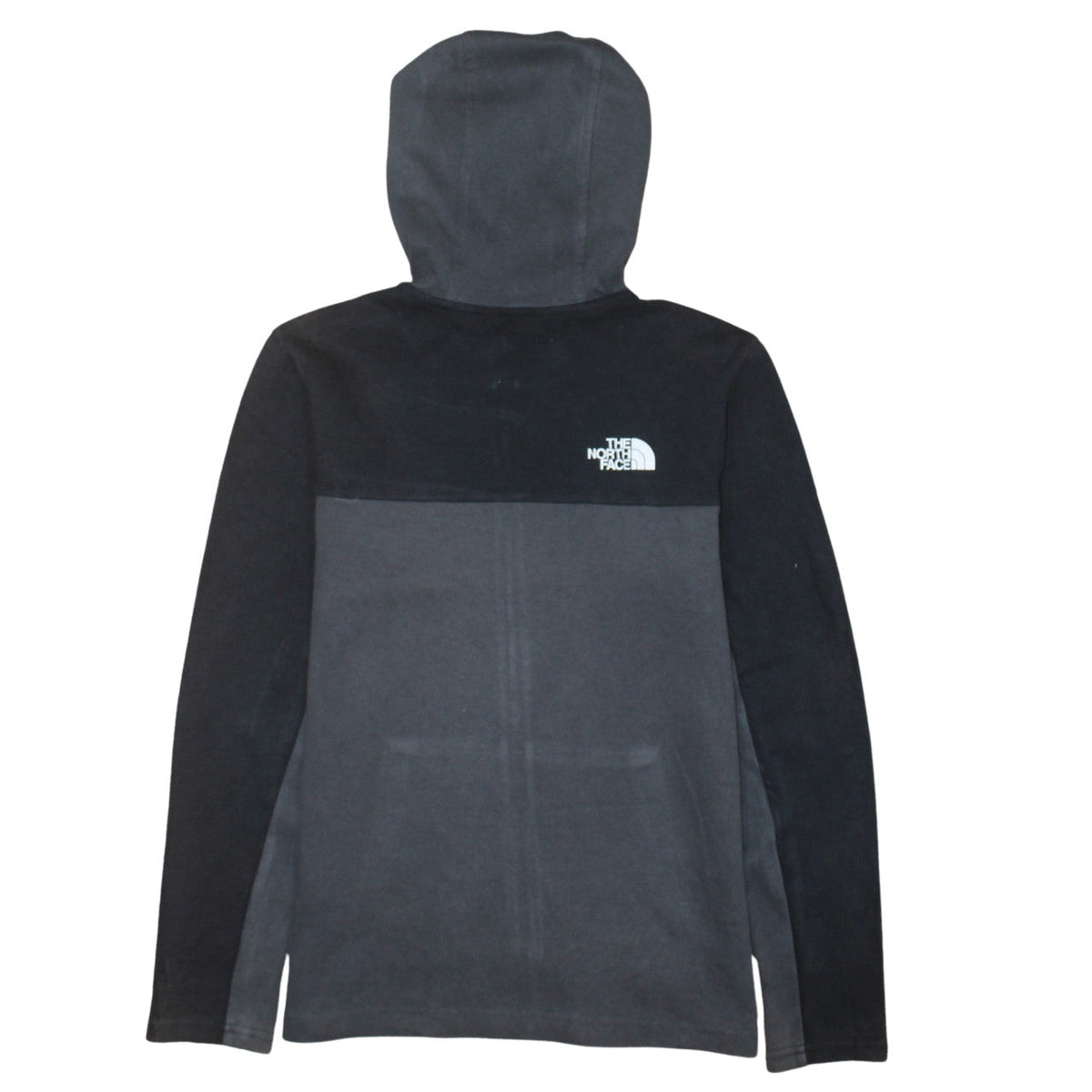 The North Face Boys Black Full Zip Hoodie Size L Cotton Blend Fleece
