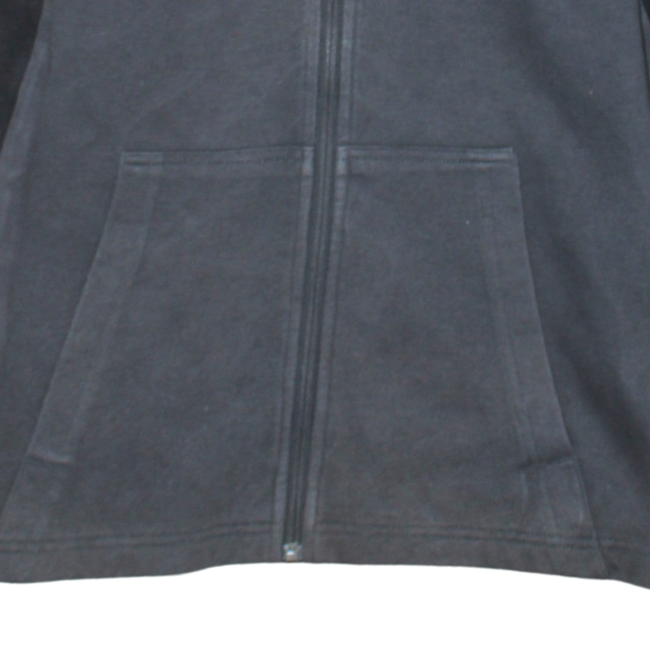 The North Face Boys Black Full Zip Hoodie Size L Cotton Blend Fleece