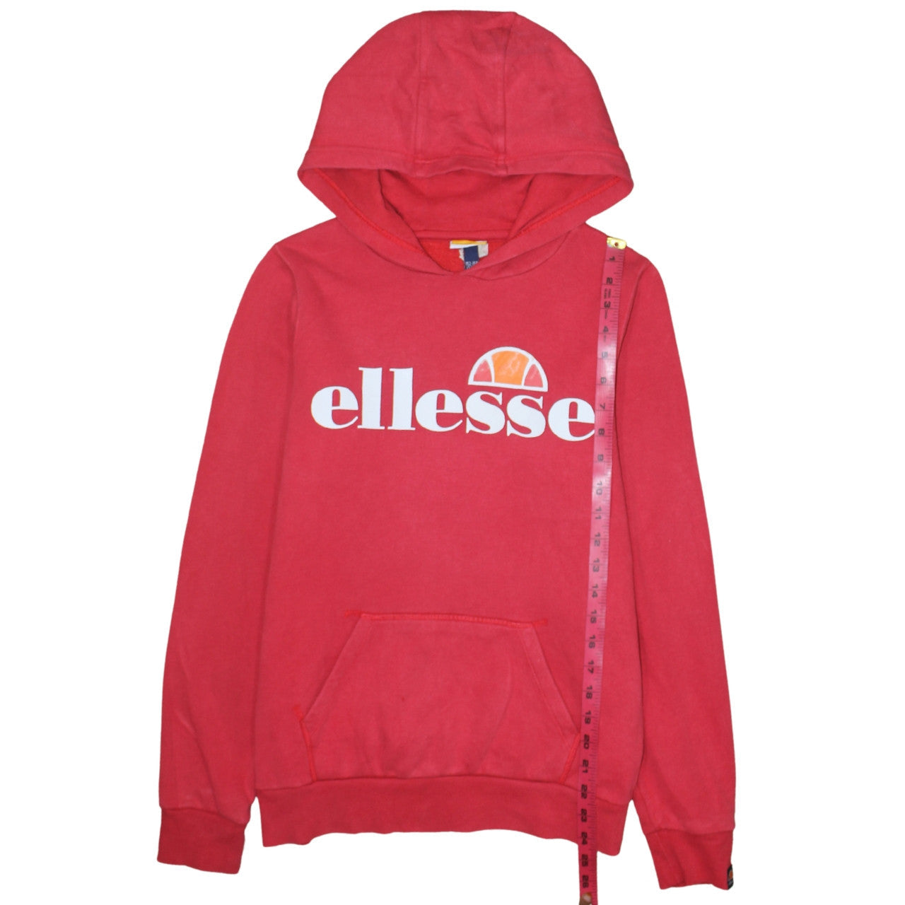 Ellesse Boys Red Pullover Hoodie 12-13 Years Logo Print Cotton Blend