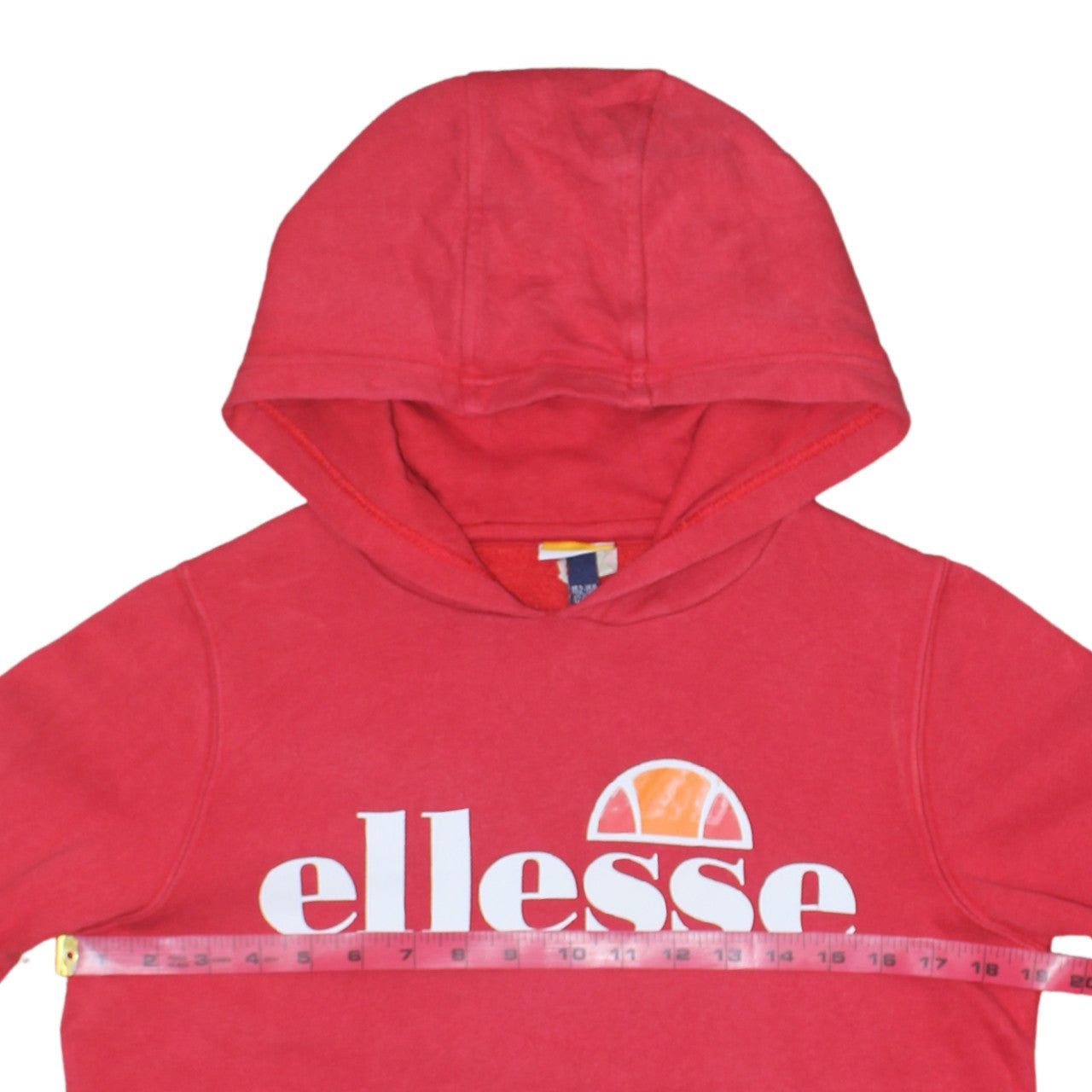 Ellesse Boys Red Pullover Hoodie 12-13 Years Logo Print Cotton Blend