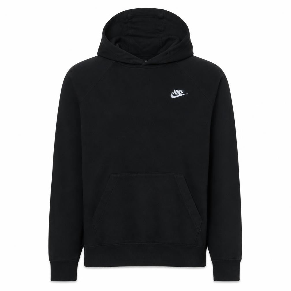 Nike Men's Black Pullover Hoodie M Logo Fleece Sweatshirt