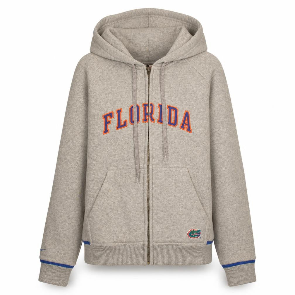 Nike Team Womens Grey Florida Full Zip Hoodie Size S