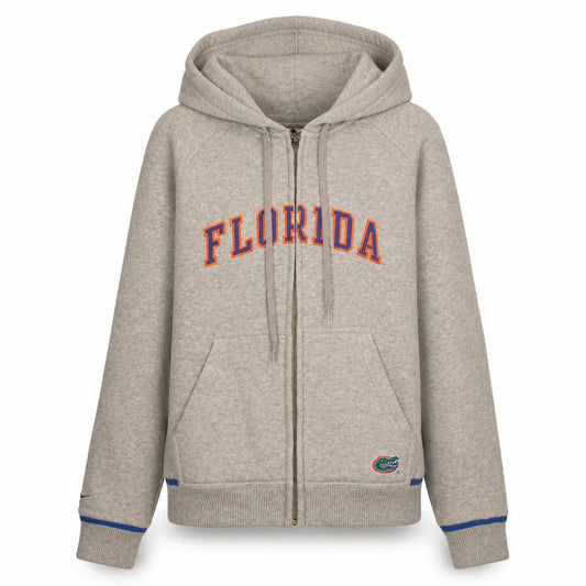 Nike Team Womens Grey Florida Full Zip Hoodie Size S