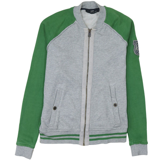 Calvin Klein Jeans Men's Grey & Green Full Zip Sweatshirt S