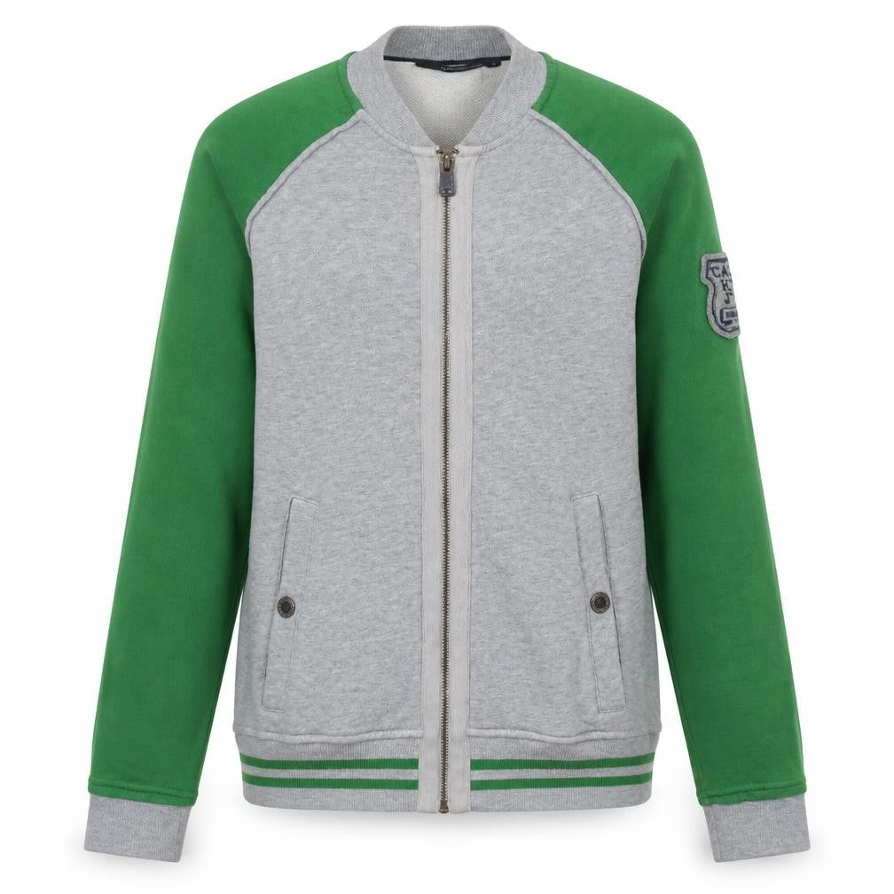 Calvin Klein Jeans Men's Grey & Green Full Zip Sweatshirt S
