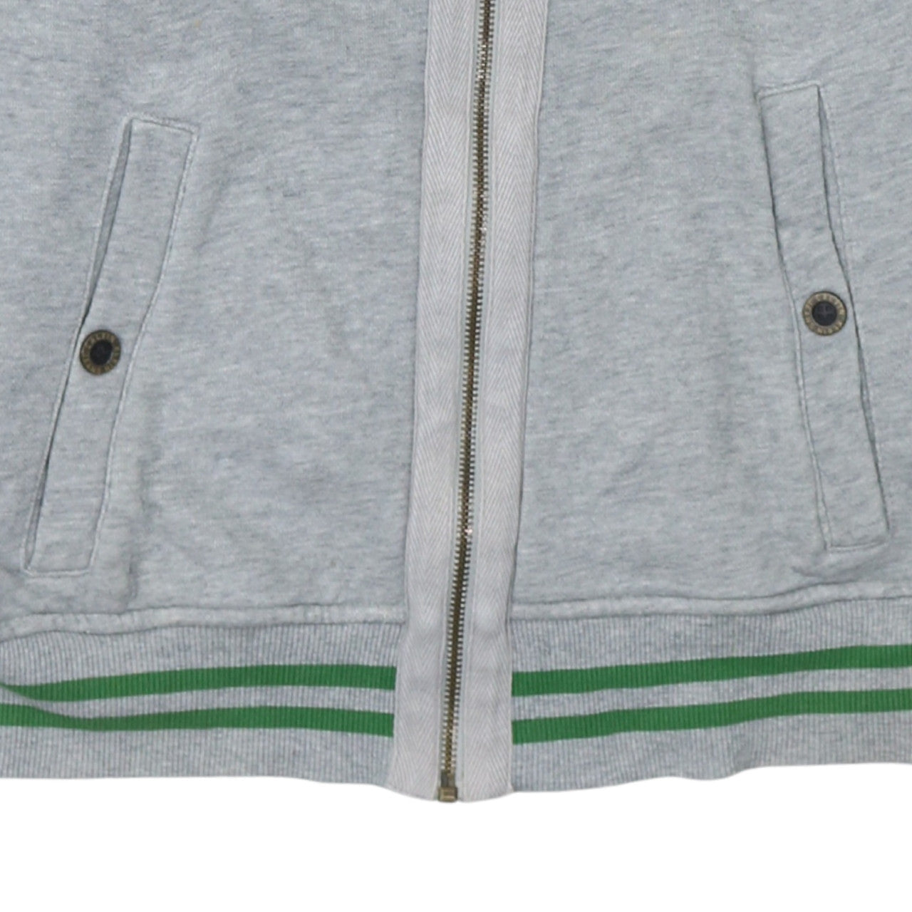 Calvin Klein Jeans Men's Grey & Green Full Zip Sweatshirt S