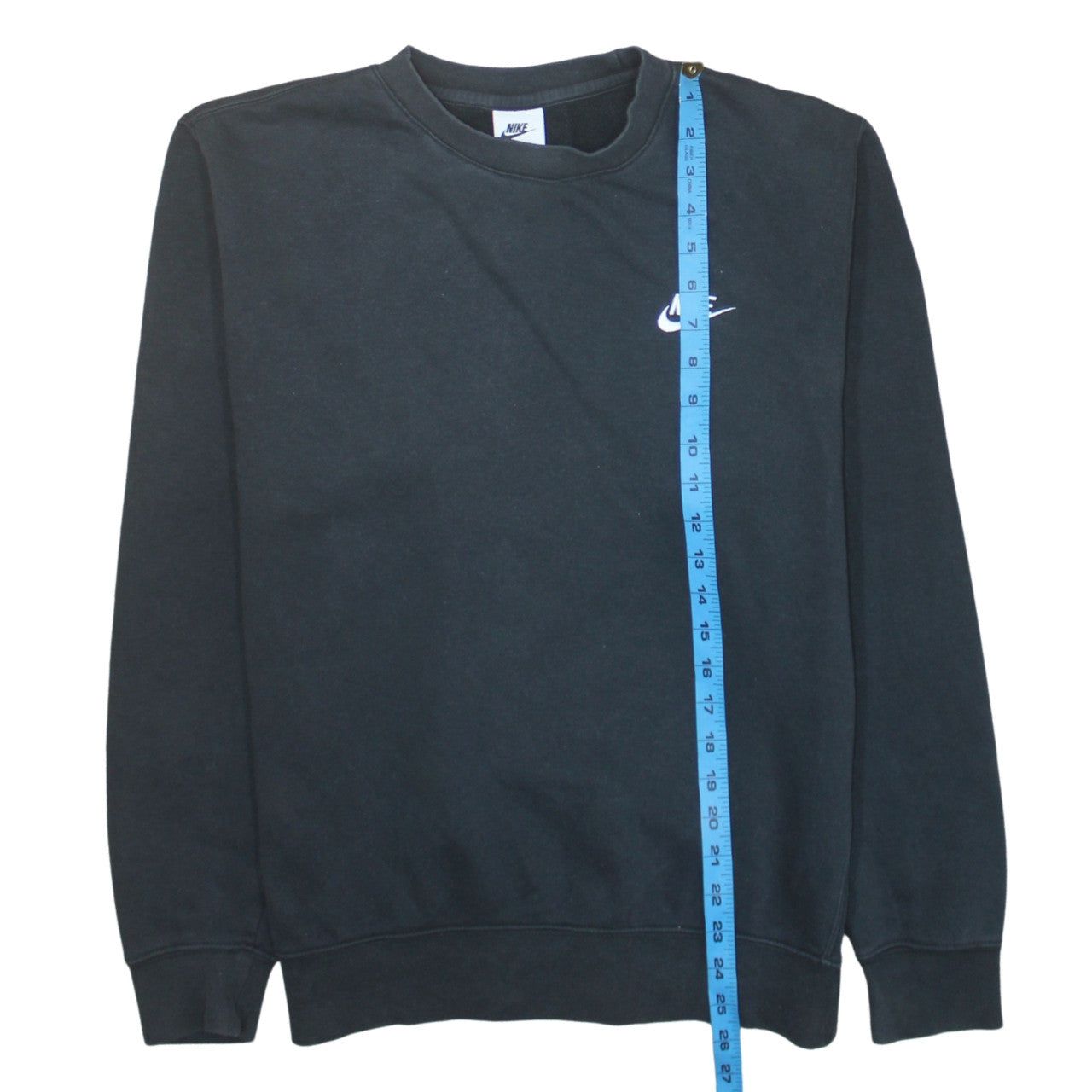 Nike Men's Black Small Classic Crew Neck Fleece Sweatshirt