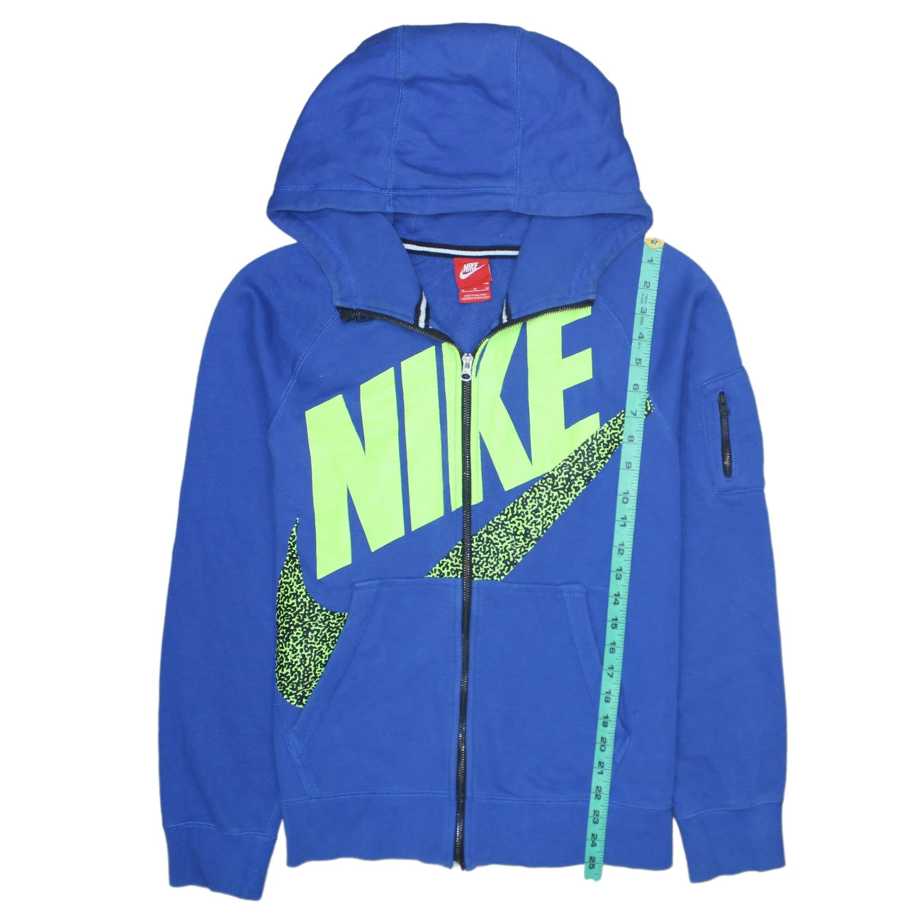 Nike Men's Blue Full Zip Hoodie M Sportswear Graphic Print