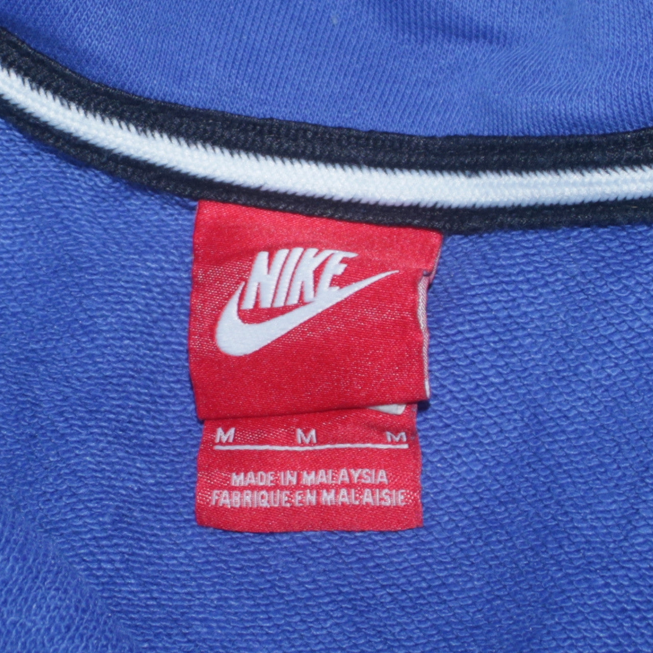 Nike Men's Blue Full Zip Hoodie M Sportswear Graphic Print
