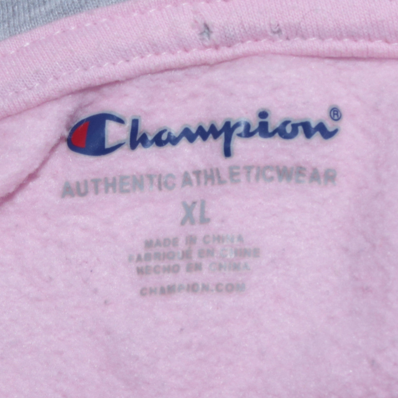 Champion Women's Pink Pullover Hoodie XL Logo Fleece Sweatshirt